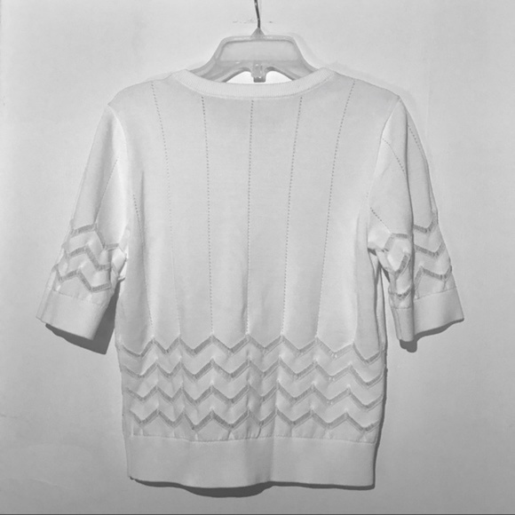 A.LC. White Chevron Blouse - Picture 2 of 3